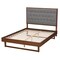 Baxton Studio Bryn Classic and Traditional Grey Fabric and Walnut Brown Finished Wood King Size Platform Bed 237-12639-9412-ZORO - alternate 7